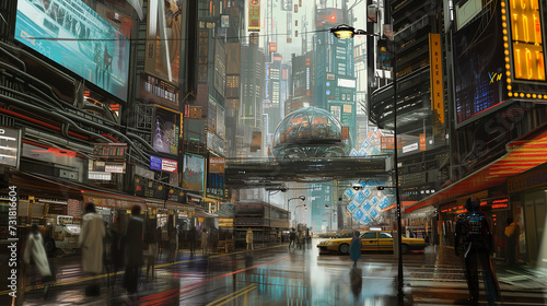 digital art futuristic cityscape wallpaper