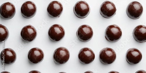 Delicious Chocolate Spheres Arranged Beautifully Against Pristine White Backdrop. Сoncept Rainy Day Activities, Diy Home Decor, Healthy Smoothie Recipes, Workout Routines For Beginners