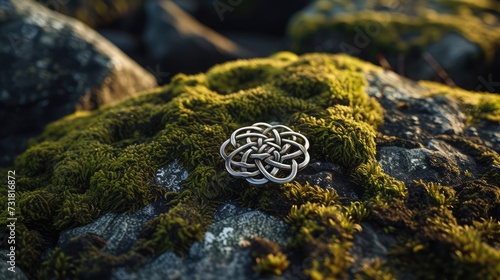 Crafting a Single Ornate Celtic Knotwork Brooch photo