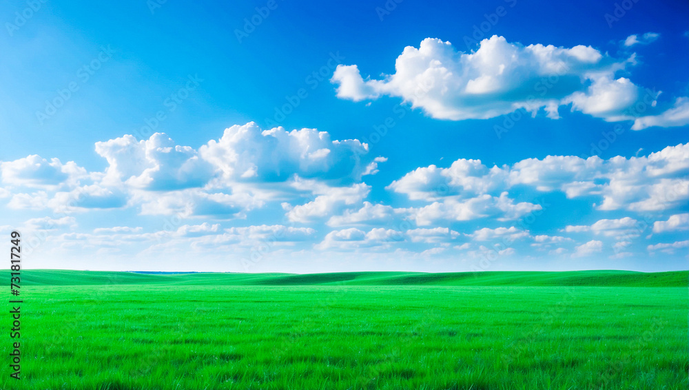 meadow, grassland, landscape,agriculture,lawn, field, sky, cloud, flower, nature, spring,Background image of a vast green field under a bright blue sky. bright green grass Receives light well The ba meadow, grassland, landscape,agriculture,lawn, field, sky, cloud, flower, nature, spring,Background image of a vast green field under a bright blue sky. bright green grass Receives light well The ba