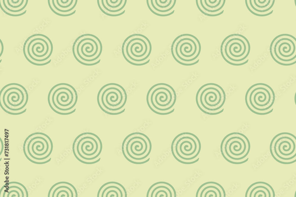Seamles Pattern Of Mosquito Coil On Light Green Background
