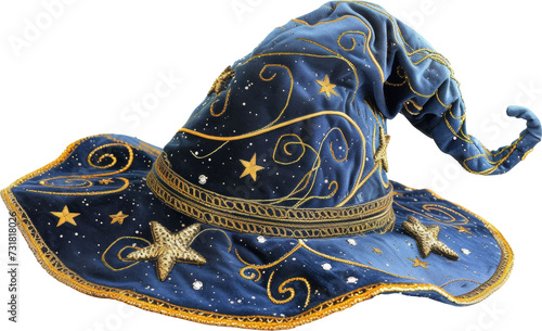 A Blue Hat With Gold Stars on It