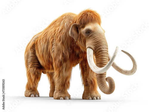 mammoth on a white background