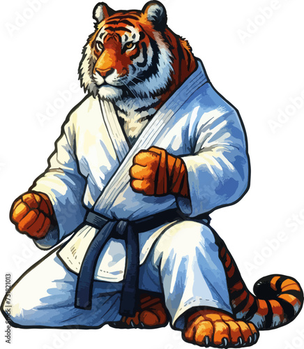 tiger with a kimono 