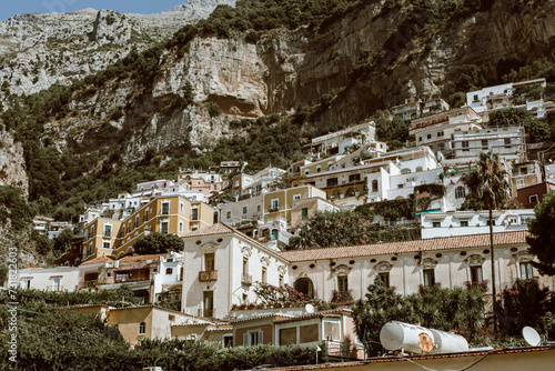 Positano Panorama: Mountain Majesty with Cliffside Villas