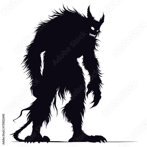 Silhouette monster black color only full body