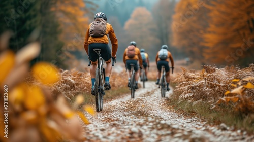 group of riding cyclists