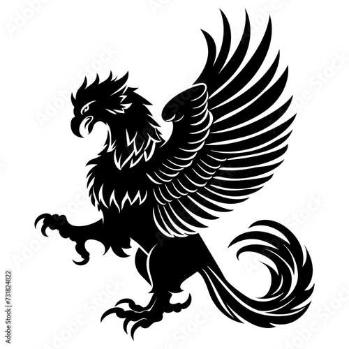 Silhouette Griffin black color only full body body