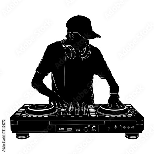 Silhouette DJ Controller black color only