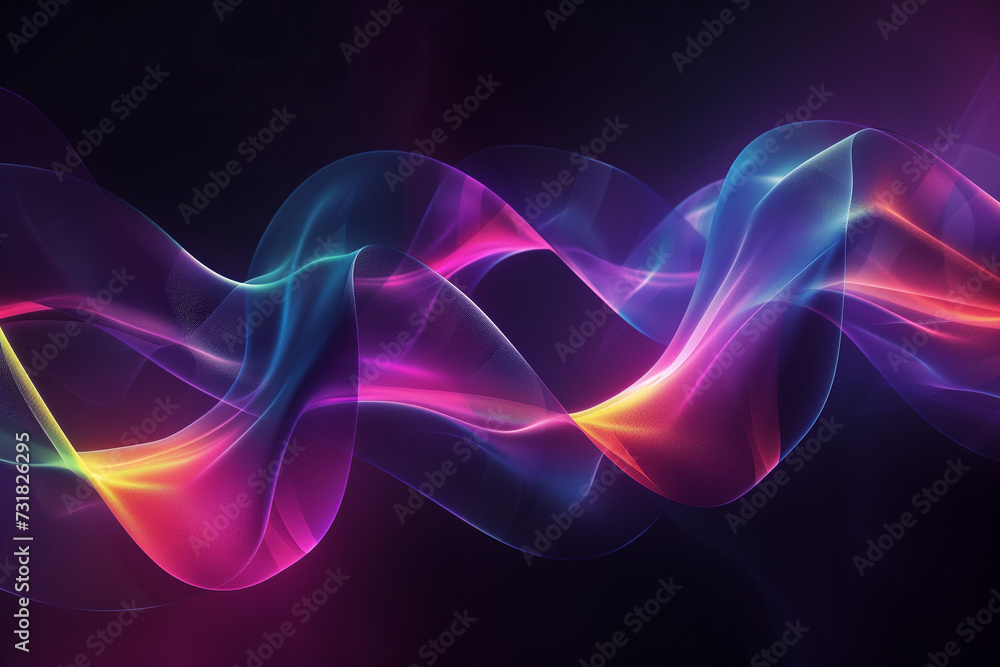 Abstract representation of DNA strands, vibrant colors on a dark background, emphasizing the complexity and beauty of genetic coding Abstract representation of DNA strands, vibrant colors on a dark background, emphasizing the complexity and beauty of genetic coding