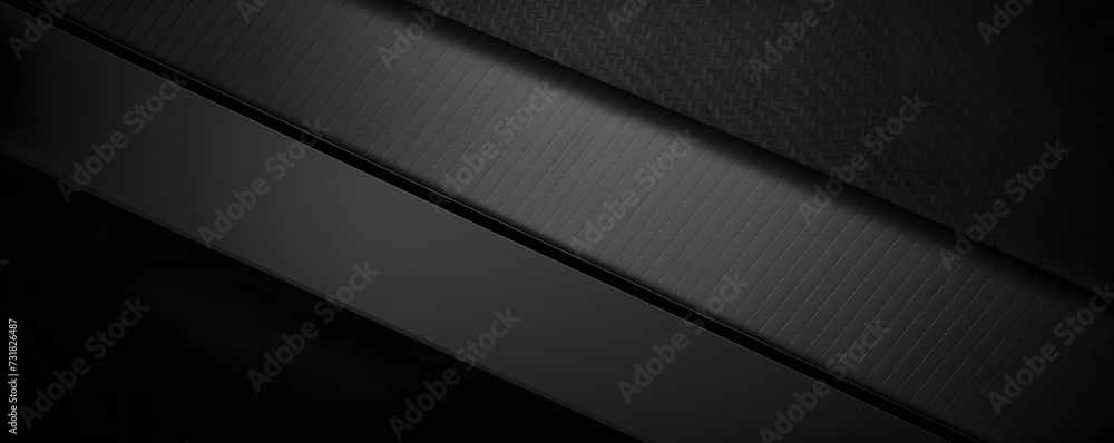 An abstract dark background featuring a carbon fiber texture. The illustration depicts a black carbon fiber background, providing a sleek and textured visual effect.