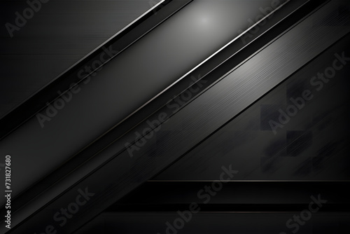 An abstract dark background featuring a carbon fiber texture. The illustration depicts a black carbon fiber background, providing a sleek and textured visual effect. © jex