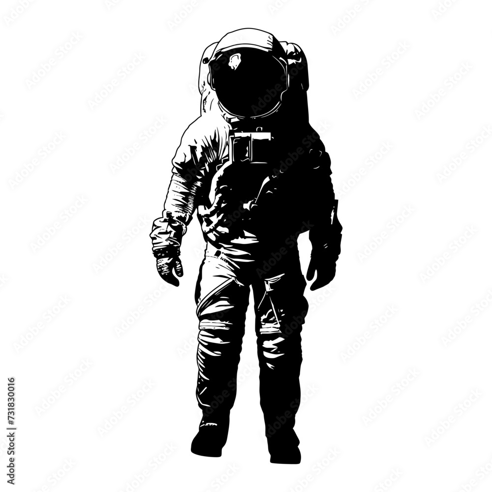 Silhouette astronaut black color only full body Silhouette astronaut black color only full body