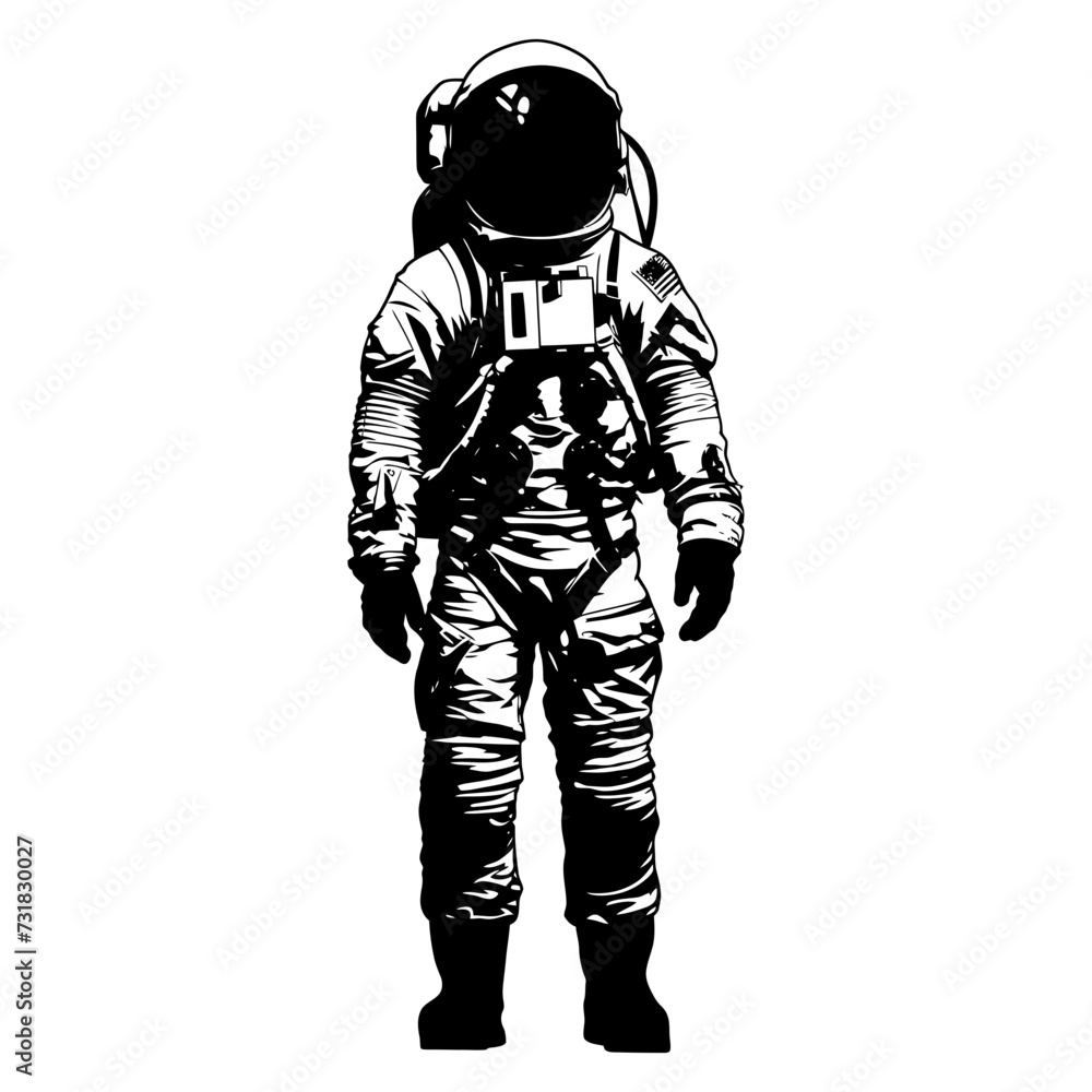 Silhouette astronaut black color only full body Silhouette astronaut black color only full body