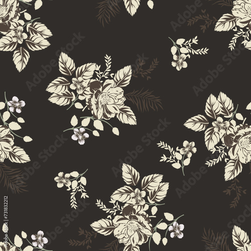 flower with retro design on background