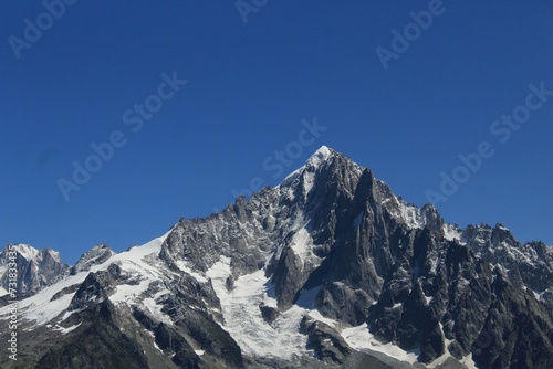 the beautiful snowy peaks of chamonix, france