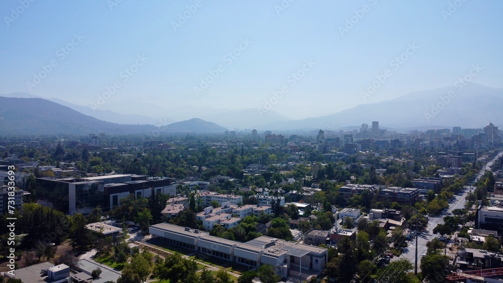 Vista aérea Santiago, Chile