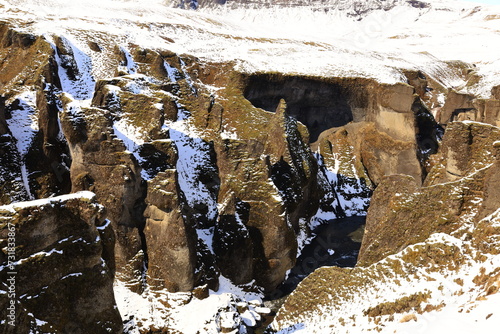 Fjaĭrárgljúfur is a canyon located in the southeast of Iceland about 8 km west of Kirkjubæjarklaustur. photo