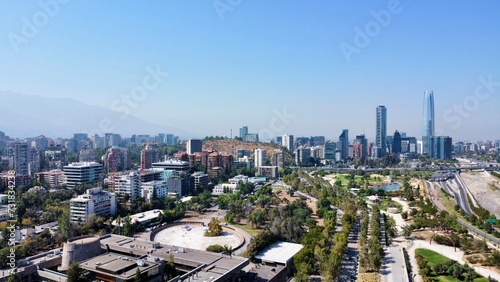 Vista aérea Santiago, Chile photo