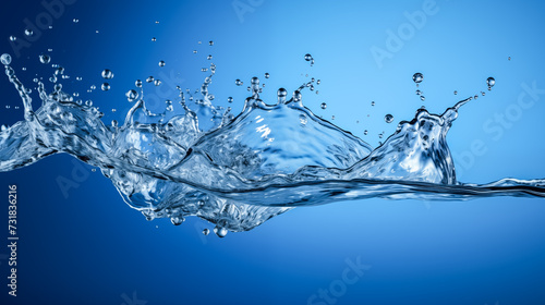 Blue Water Splash in Minimalism