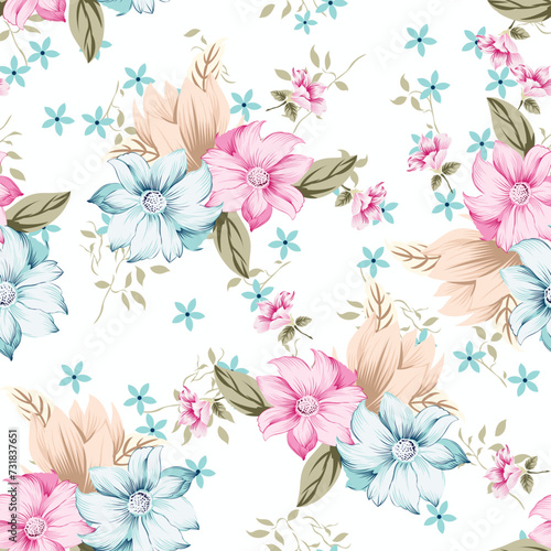 flower with retro design on background