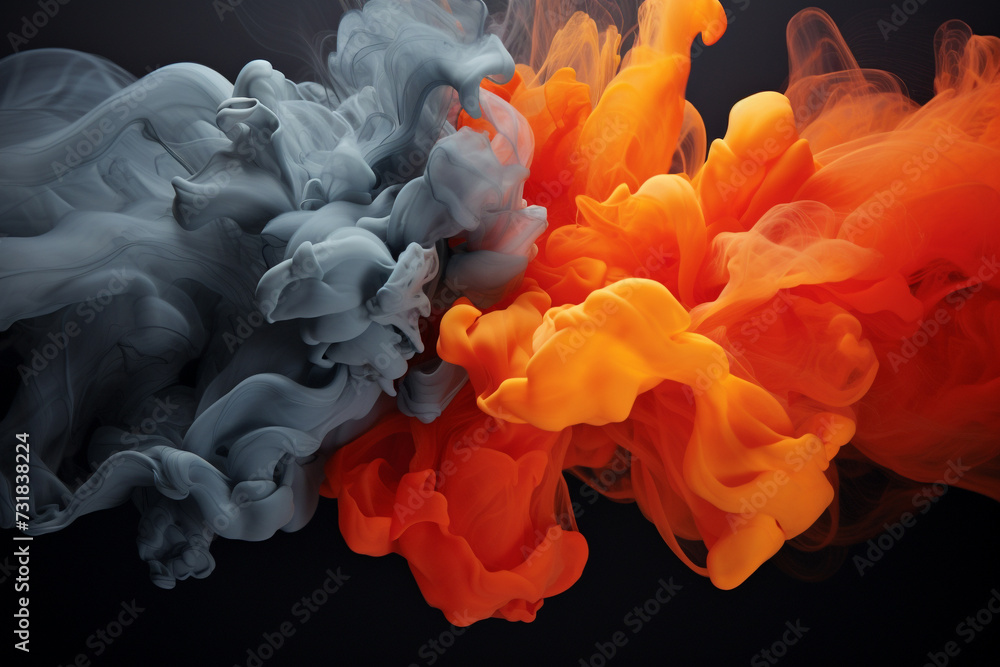 Abstract powder colourful splash background illustration. Soft pastel colourful wave paper texture banner.
