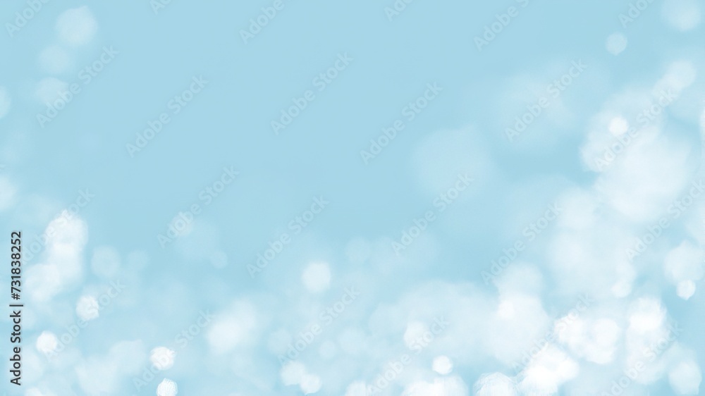 Sparkling golden glitter light blue background copy space birthday wedding shining elegance