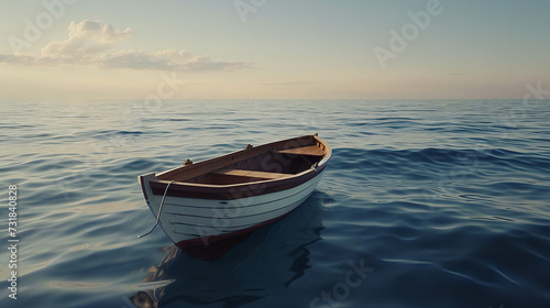 small boat on big ocean © charich