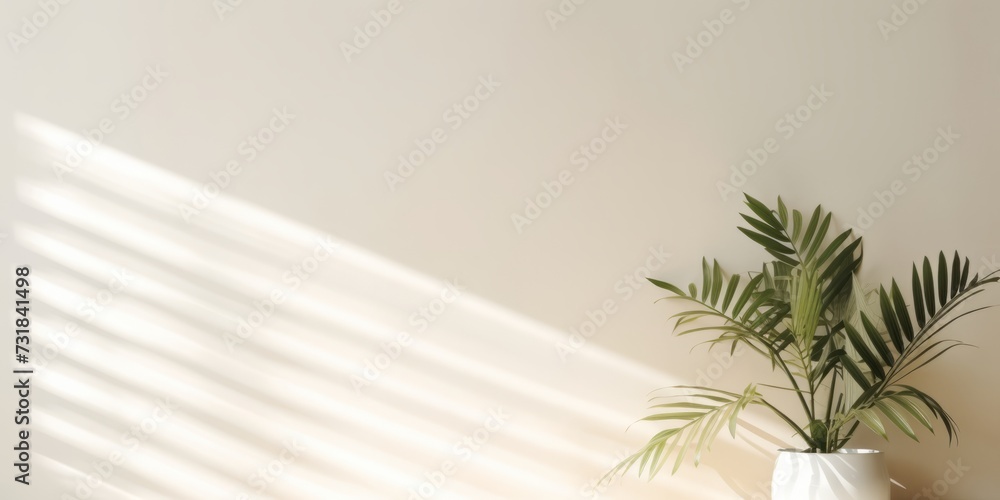 Eclectic and minimalist: an original background with a blurred shadow of leaves for the presentation of products Eclectic and minimalist: an original background with a blurred shadow of leaves for the presentation of products