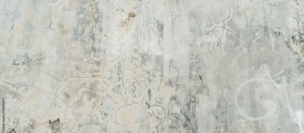 Fototapeta premium Old cement fence wall