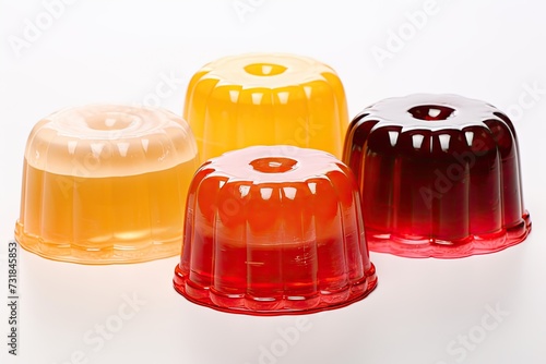 Jelly dish isolated on white background
