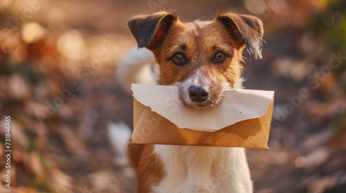 Dog Delivering a Special Message