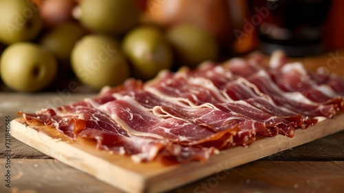 Spanish Iberian Ham Platter with Olives