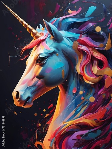 A gracefully majestic unicorn, known for its mythical presence and ethereal beauty. 