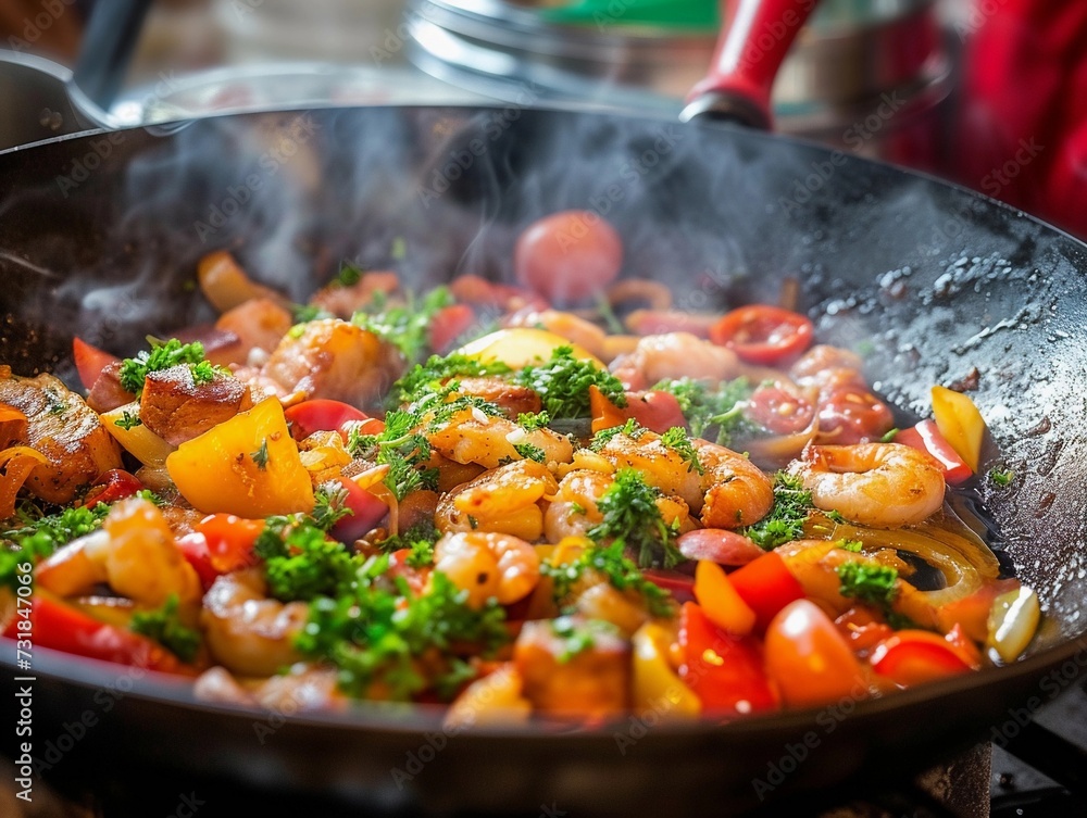Sizzling Shrimp and Vegetable Stir Fry Sizzling Shrimp and Vegetable Stir Fry