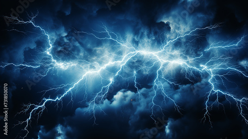 3d photo of a lightning in the sky wallpaper made with generative AI