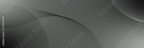 Abstract background vector grey, dark with dynamic waves for business. Futuristic technology backdrop with network wavy lines. Premium template with stripes and gradient mesh for banner or poster