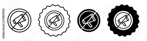 Fake news set in black and white color. Fake news simple flat icon vector
