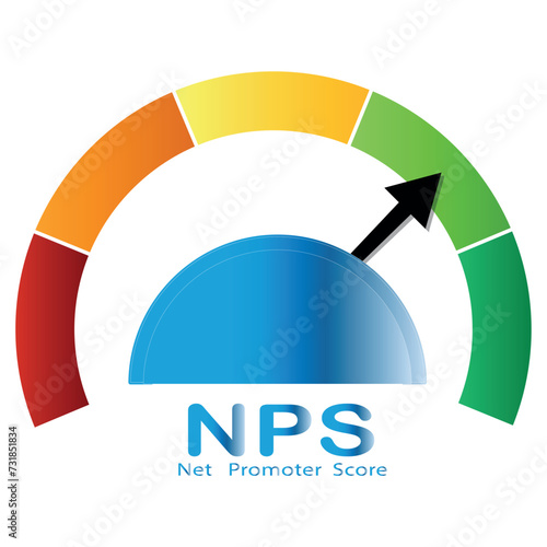 Net promoter score sign, label. Vector stock illustration.