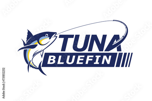 Tuna lettering logo, tuna logo modern concept