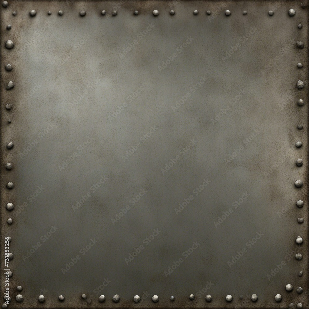 metal plate with rivets  A vintage steel texture with a realistic and detailed appearance.  
