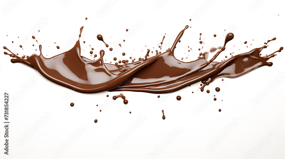 chocolate splashes on white background chocolate splashes on white background