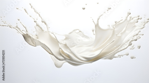 milk splashes on white background