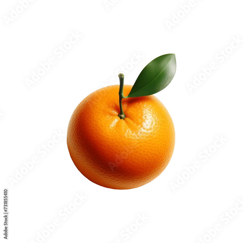 Peeled tangerine or mandarin fruit on a transparent background Ai generative.
