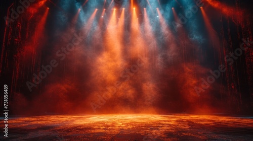 Stage with spotlight background concept.