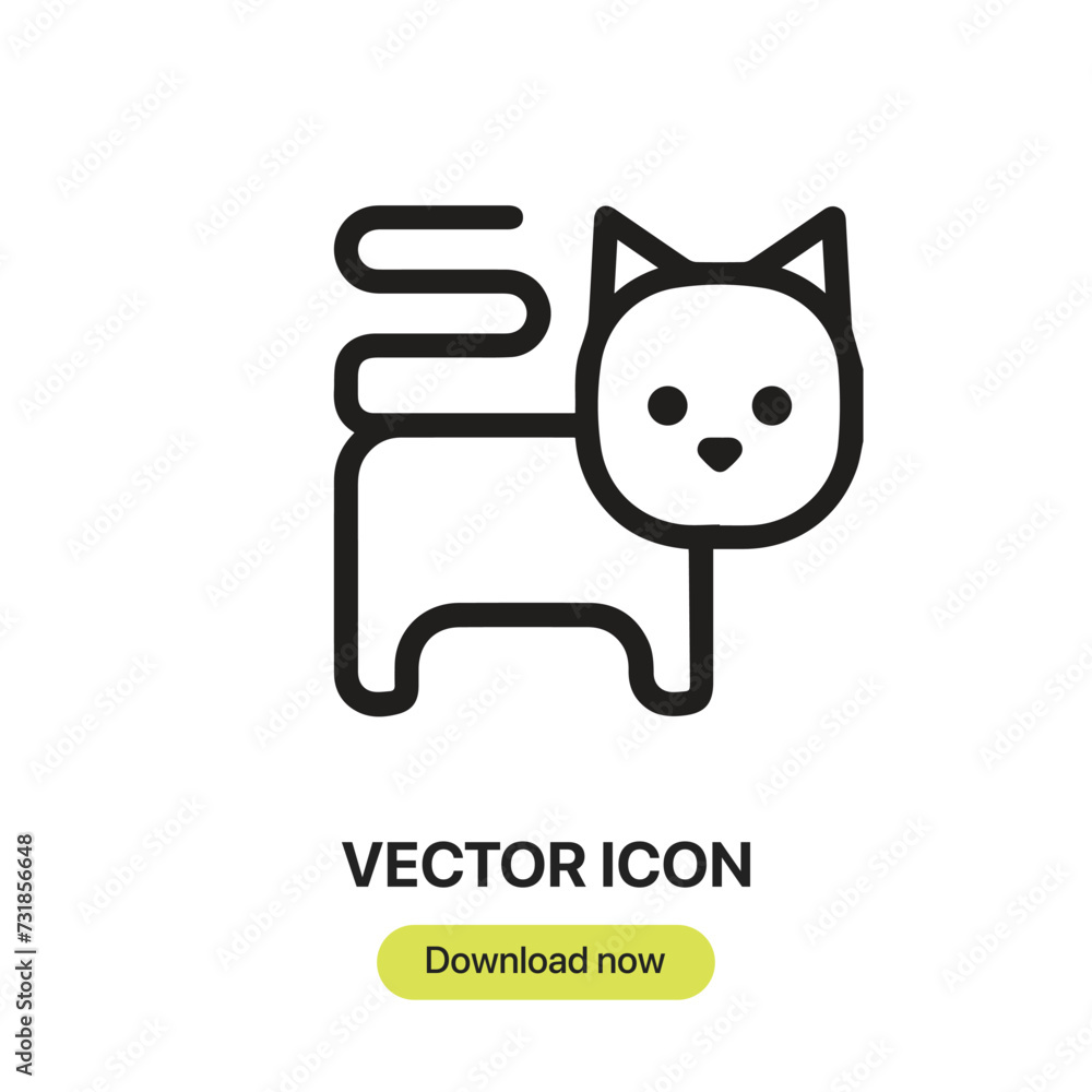 Kitten icon vector. Linear-style sign for mobile concept and web design. Kitten symbol illustration. Pixel vector graphics - Vector.
Kitten icon vector. Linear-style sign for mobile concept and web design. Kitten symbol illustration. Pixel vector graphics - Vector.