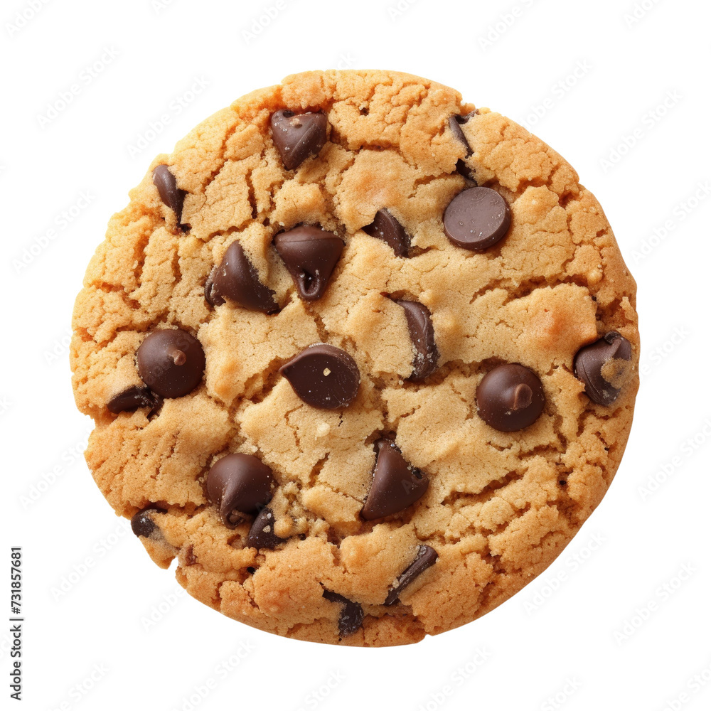 Chocolate Chip Cookie Isolated on Transparent or White Background, PNG Chocolate Chip Cookie Isolated on Transparent or White Background, PNG