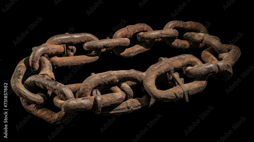 Fototapeta premium Old chains, or shackles, used for locking up prisoners or slaves