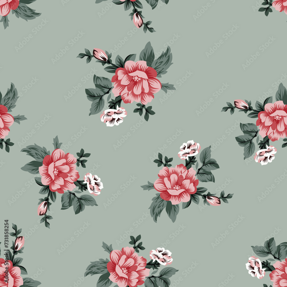 seamless flower with design pattern on background seamless flower with design pattern on background