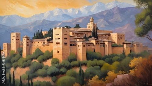The Alhambra Palace a Historic Landmark in Spain photo